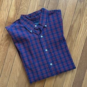 Men’s Red and Blue Polo Ralph Lauren Medium Dress Shity